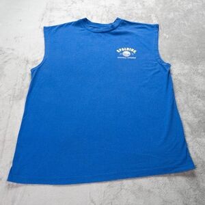 Vtg Spalding Athletic Mens XL Royal Blue Sleeveless Basketball Tournament Shirt